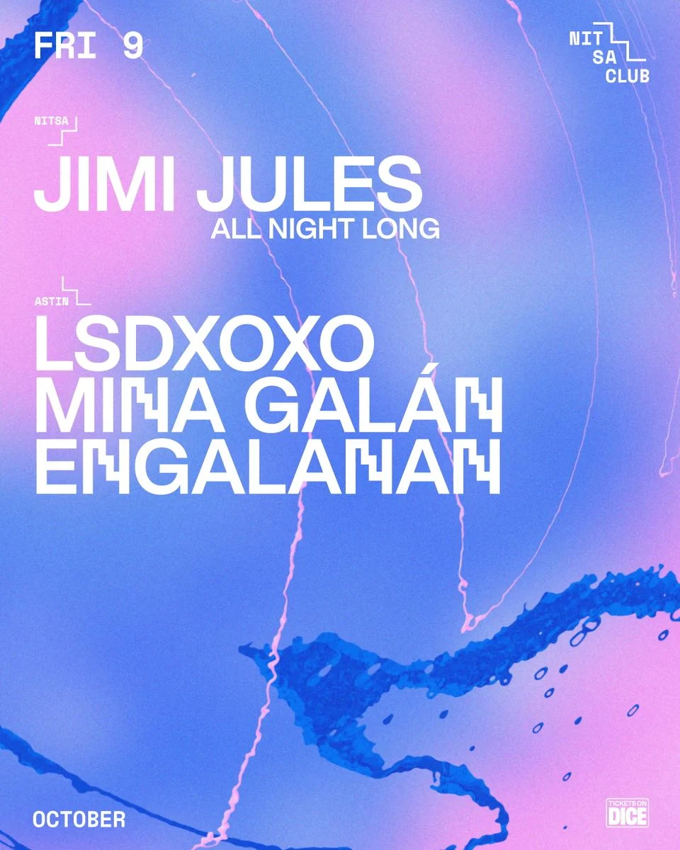 Cartel de JIMI JULES ALL NIGHT LONG: 9 de octubre de 2026 en 9 de octubre