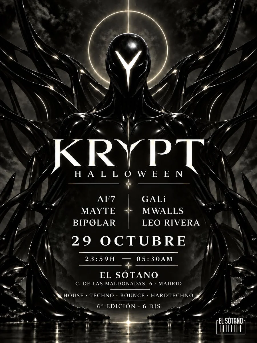 Cartel de KRYPT: 29 de octubre de 2026 en El Sótano, Madrid