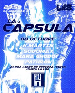 Cartel de LA CÁPSULA X KUM: 8 de octubre de 2026 en Sala La2