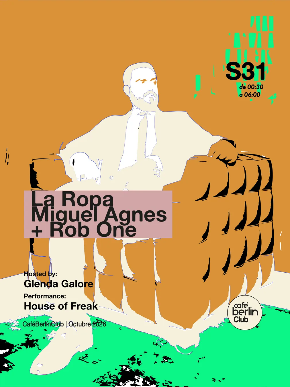 Cartel de LA ROPA · MIGUEL AGNES & ROB ONE: 31 de octubre de 2026 en Madrid