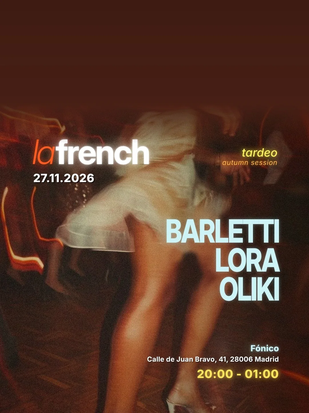 Cartel LAFRENCH / 27 de noviembre / Fonico, Madrid