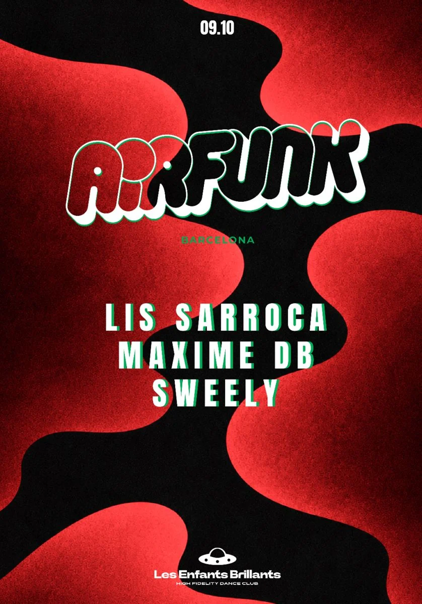 Cartel de LES ENFANTS PRES. AIRFUNK SHOWCASE: 9 de octubre de 2026 en Les Enfants Brillants, Barcelona