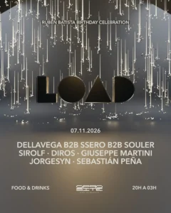 Cartel de LOAD PRES. DELLAVEGA B2B SSERO B2B SOULER & SIROLF: 7 de noviembre de 2026 en Opposite, Barcelona