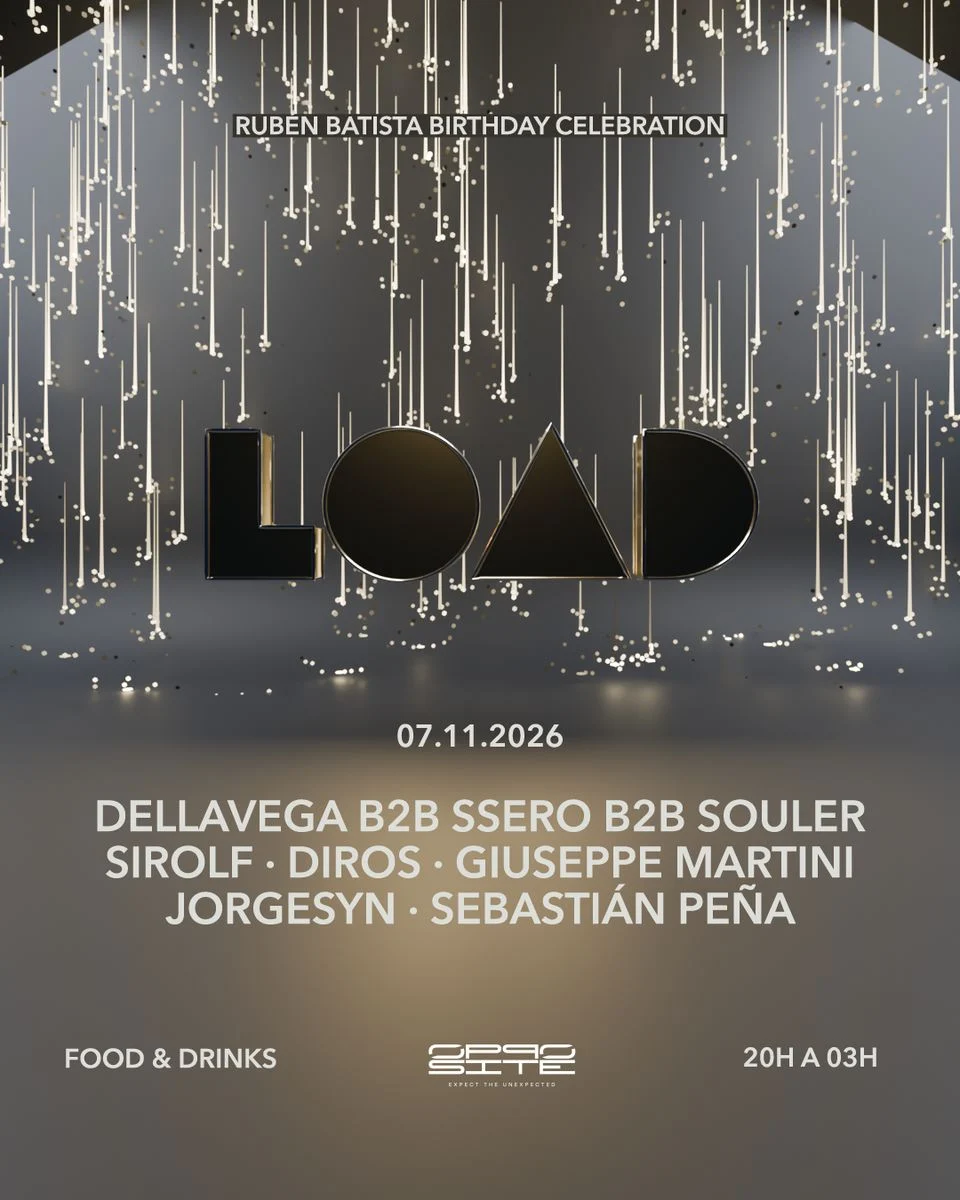 Cartel de LOAD PRES. DELLAVEGA B2B SSERO B2B SOULER & SIROLF: 7 de noviembre de 2026 en Opposite, Barcelona