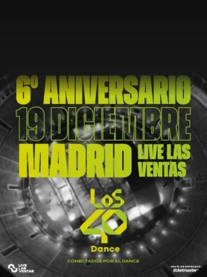 Cartel LOS40 DANCE 6O ANIVERSARIO WITH JONAS BLUE / 19 de diciembre / Las Ventas, Madrid
