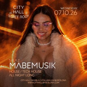 Cartel de MABEMUSIK – SALA 2: 7 de octubre de 2026 en City Hall, Barcelona