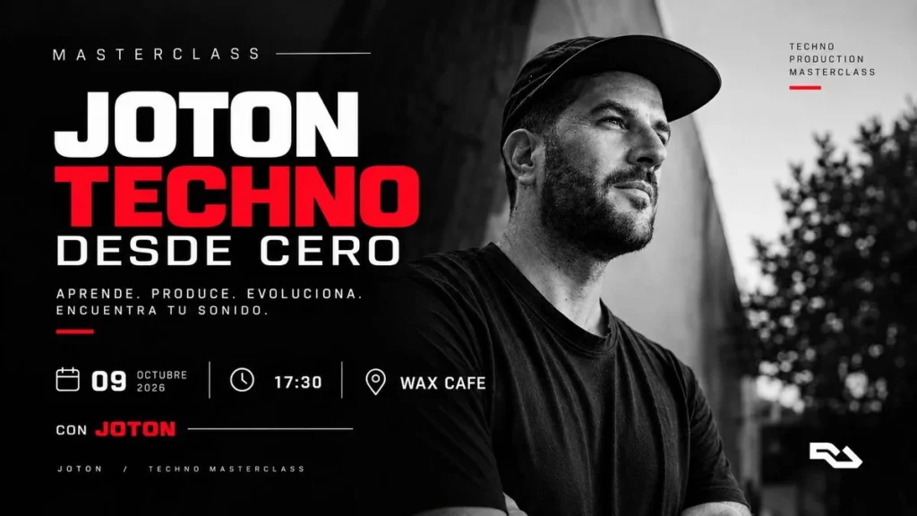 Cartel de MASTERCLASS: TECHNO FROM ZERO WITH JOTON