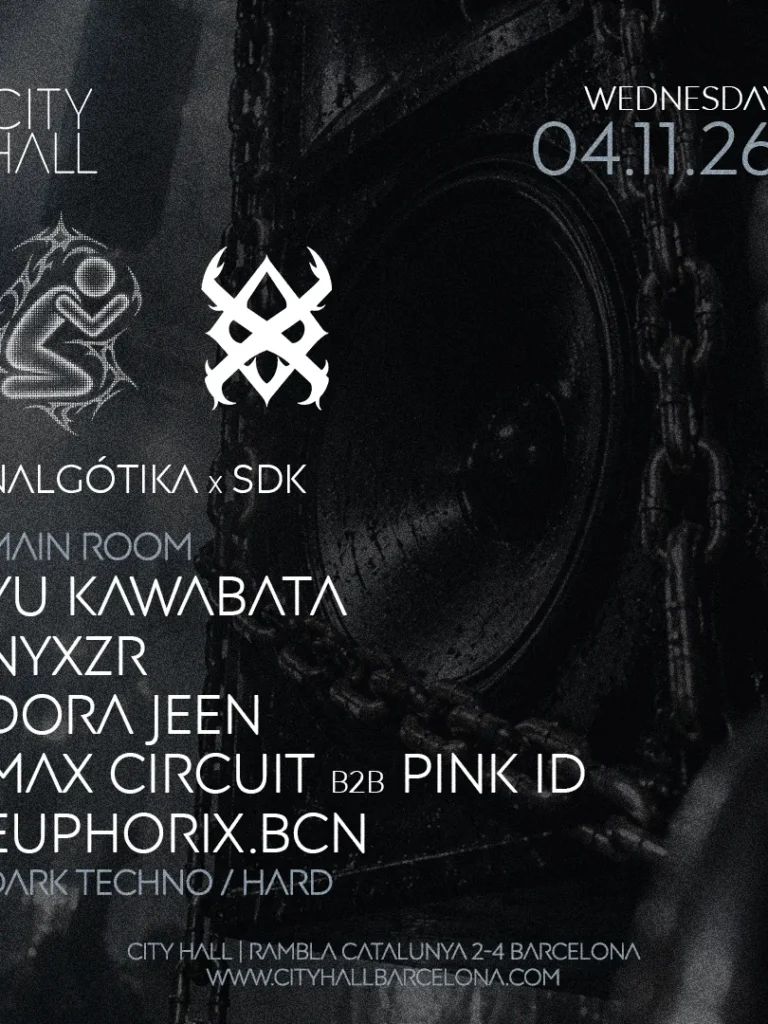 Cartel de MIÉRCOLES L NALGÓTIKA X SDK L DARK TECHNO