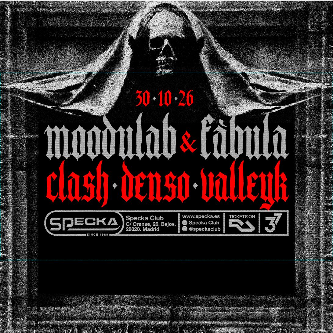 Cartel de MOODULAB & FÁBULA (HALLOWEEN EDITION): 30 de octubre de 2026 en Specka, Madrid
