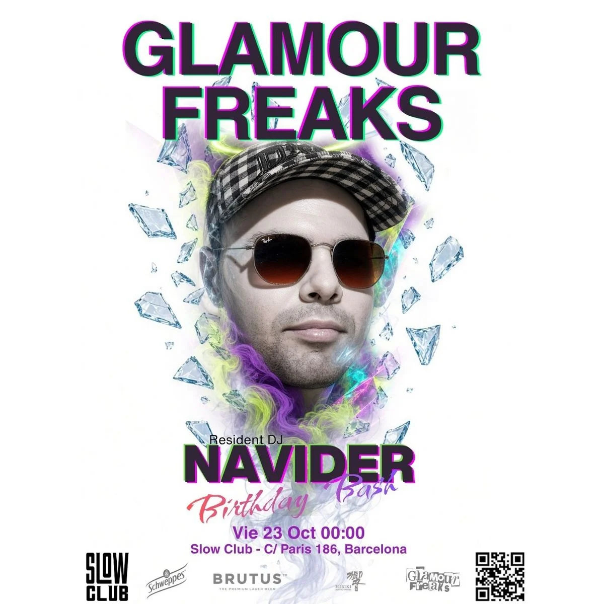 Cartel de NAVIDER ́S BIRTHDAY BASH: 23 de octubre de 2026 en Slow Club, Barcelona con Navider