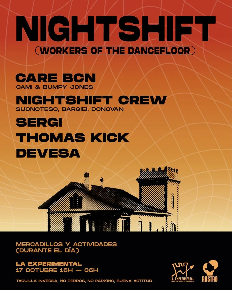 Cartel de NIGHTSHIFT AT LA EXPERIMENTAL: 17 de octubre de 2026 en Tibidabo Area, Barcelona
