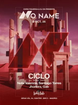 Cartel de NO NAME: 8 de octubre de 2026 en Lula Club, Madrid