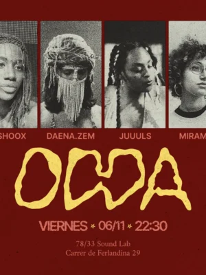 Cartel de ODDA - LAUNCHING PARTY: 6 de noviembre de 2026 en Barcelona