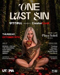 Cartel de ONE LAST SIN – UTOPIA
