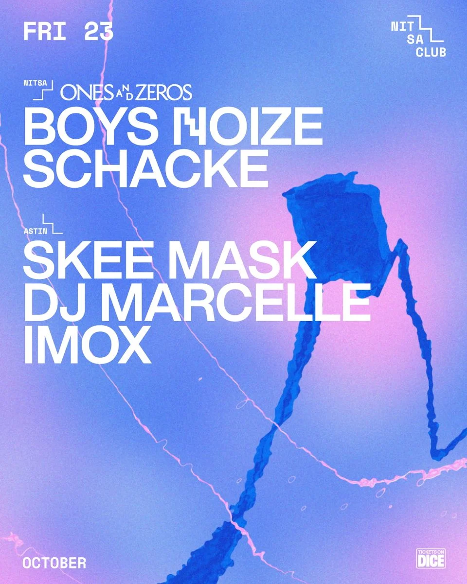 Cartel de ONES AND ZEROS: BOYS NOIZE · SCHACKE: 23 de octubre de 2026 en 23 de octubre
