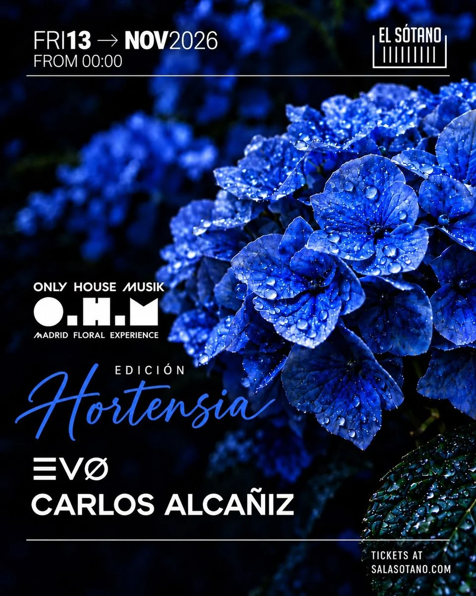 Cartel de ONLY HOUSE MUSIK: 13 de noviembre de 2026 en El Sótano, Madrid
