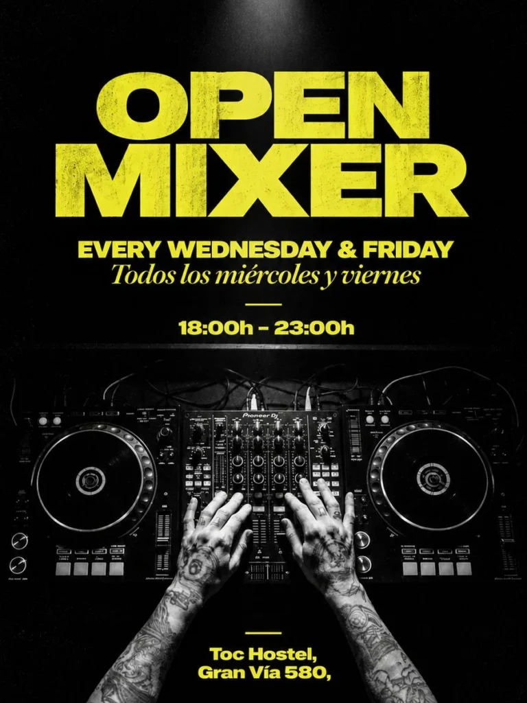 Cartel de OPEN MIXER + AFTERWORK
