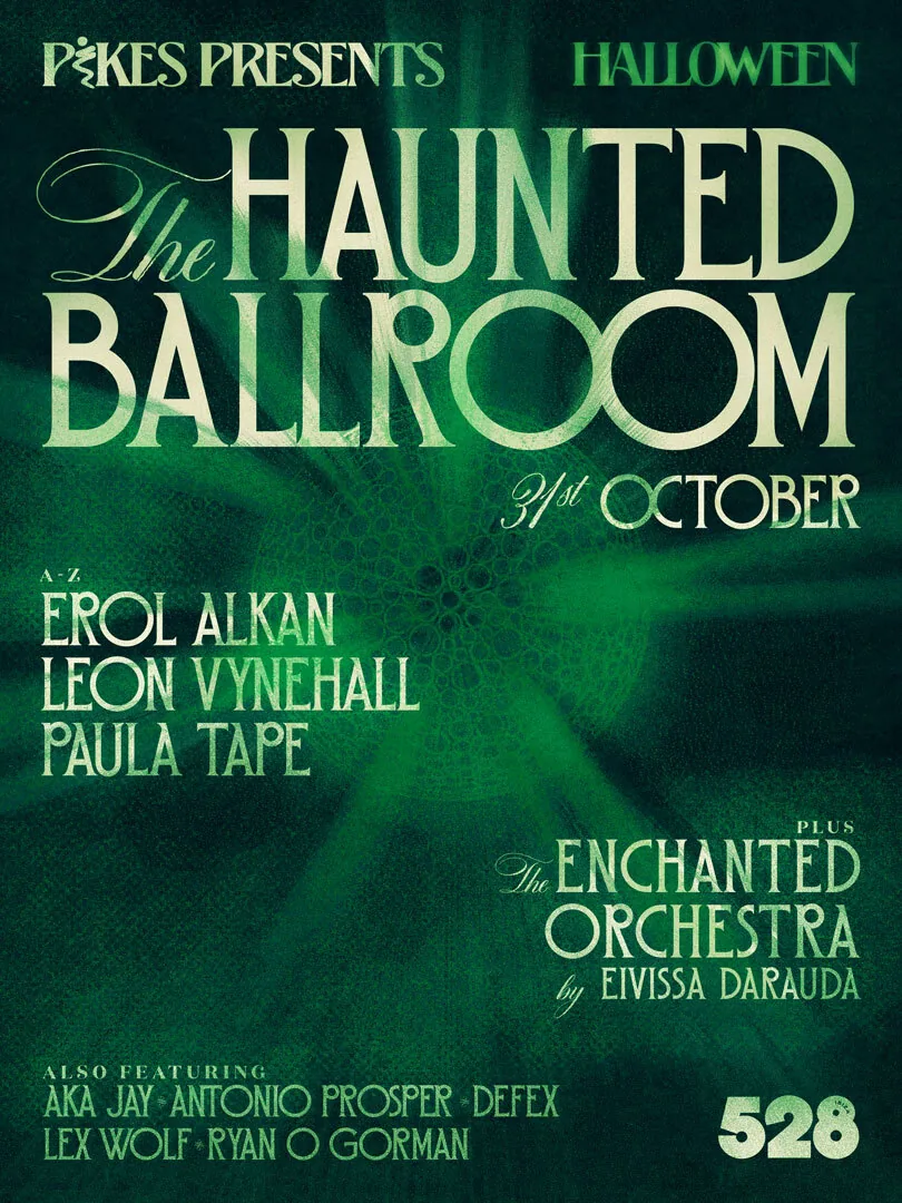 Cartel de PIKES PRESENTS: HALLOWEEN: 31 de octubre de 2026 en Ibiza con Erol Alkan y Paula Tape
