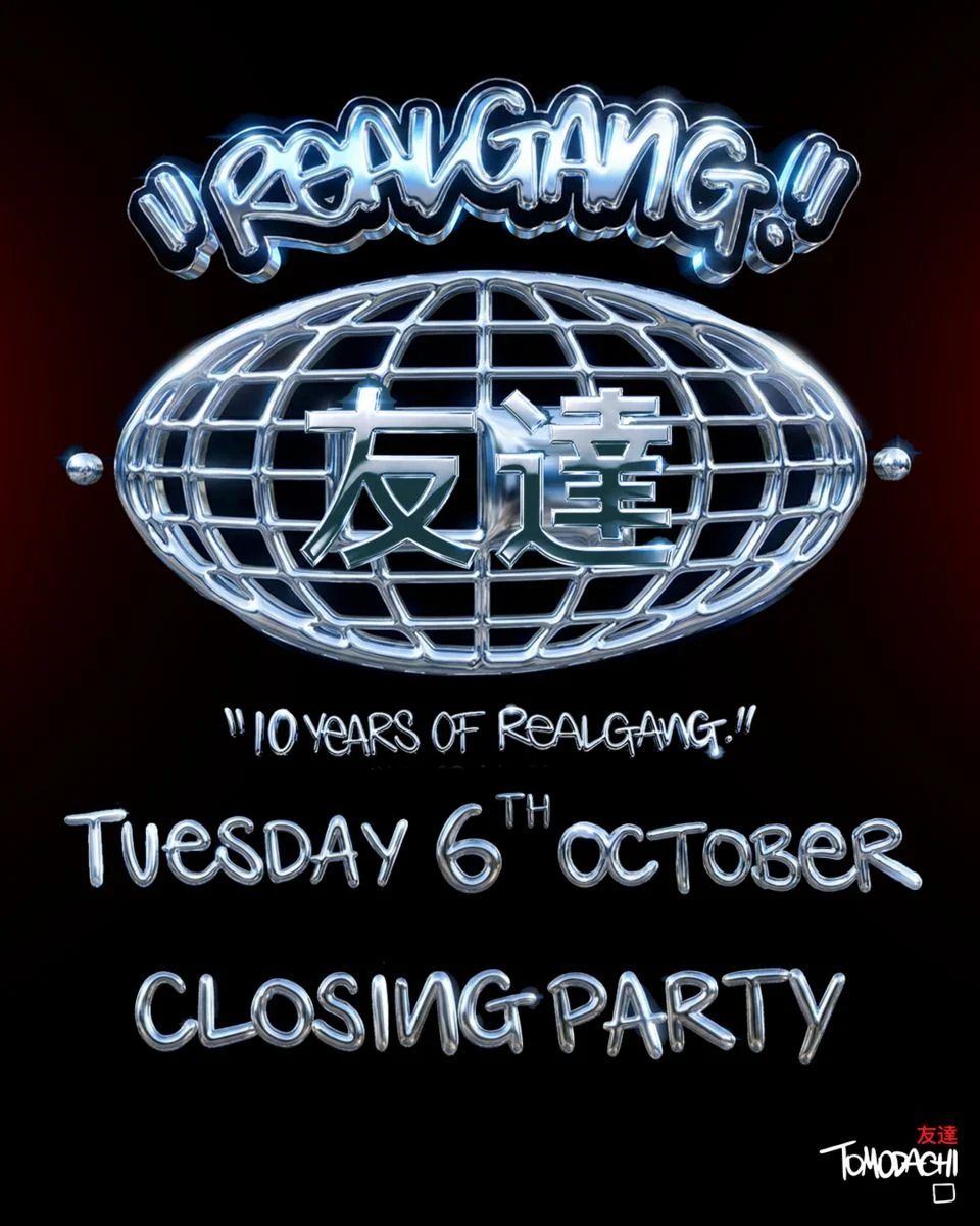 Cartel de REAL GANG – CLOSING PARTY: 6 de octubre de 2026 en Tomodachi, Ibiza