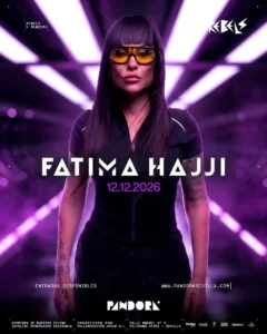 Cartel de REBELS W. FATIMA HAJJI: 12 de diciembre de 2026 en Pandora, Sevilla