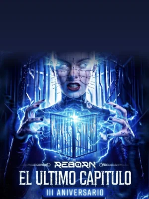 Cartel REBORN · 3º ANIVERSARIO · ÚLTIMO CAPÍTULO / 21 de noviembre / City Hall, Barcelona