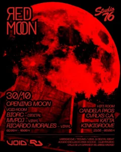 Cartel de RED MOON V – VINYL, TECHNO & HARD GROOVE