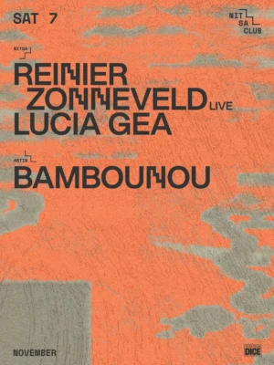 Cartel de REINIER ZONNEVELD LIVE · LUCIA GEA: 7 de noviembre de 2026 en 7 de noviembre con Lucía Gea y Reinier Zonneveld