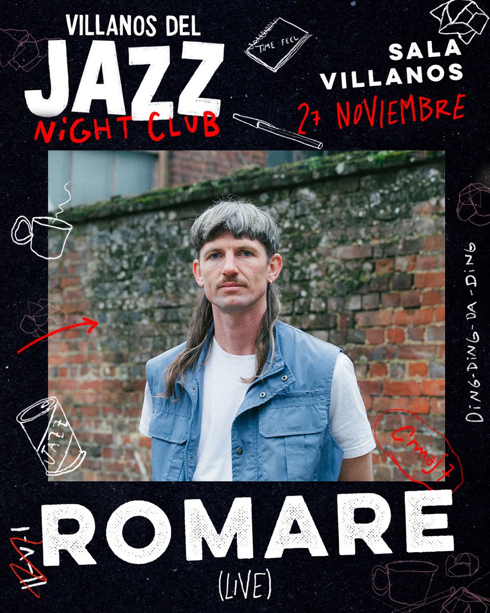Cartel de ROMARE (LIVE) + MARI.TE: 27 de noviembre de 2026 en Sala Villanos, Madrid con Mari