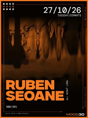 Cartel RUBÉN SEOANE / 27 de octubre / Moog Club, Barcelona