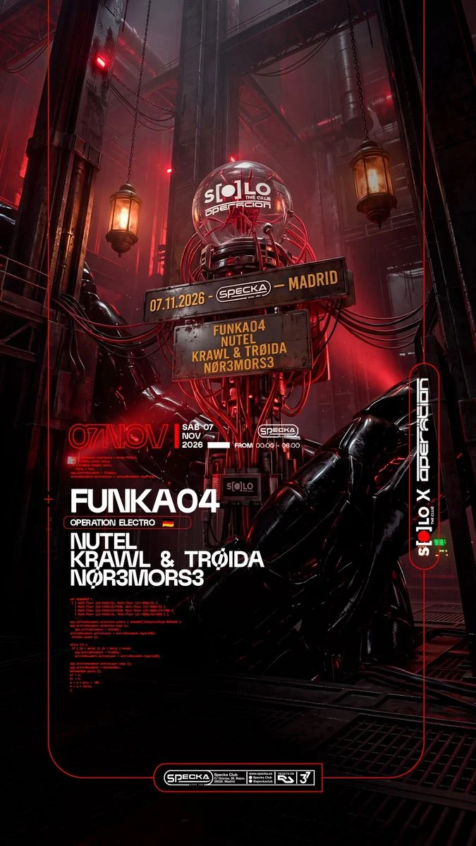 Cartel de S[O]LO THE CLUB X OPERATION I SPECKA CLUB: 7 de noviembre de 2026 en Specka, Madrid