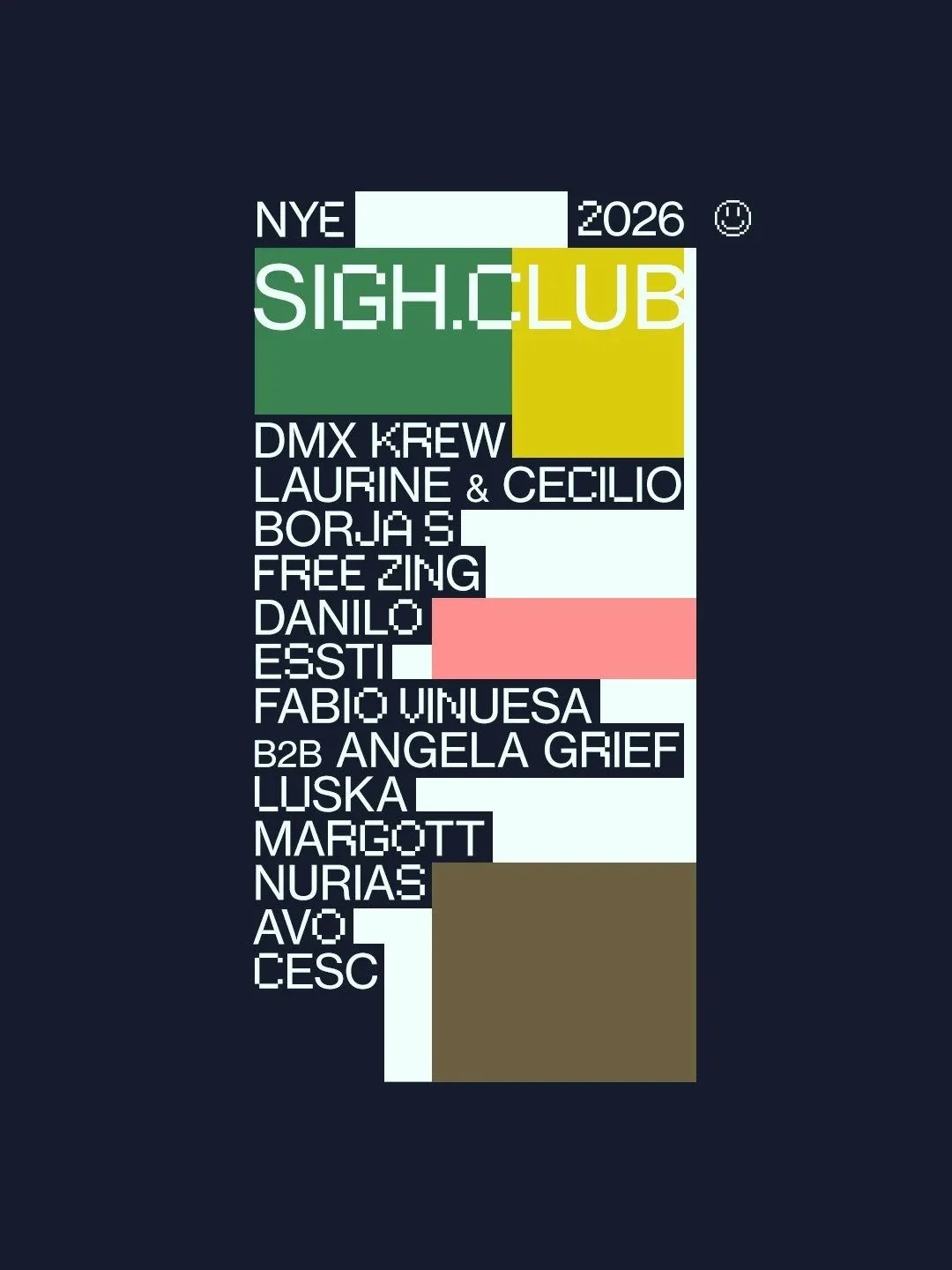Cartel SIGH.CLUB NYE EDITION / 31 de diciembre / Cadavra, Madrid
