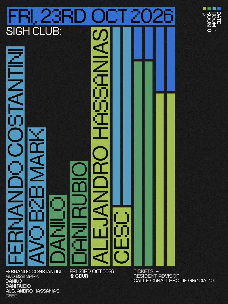 Cartel de SIGH.CLUB WITH FERNANDO COSTANTINI: 23 de octubre de 2026 en Cadavra, Madrid