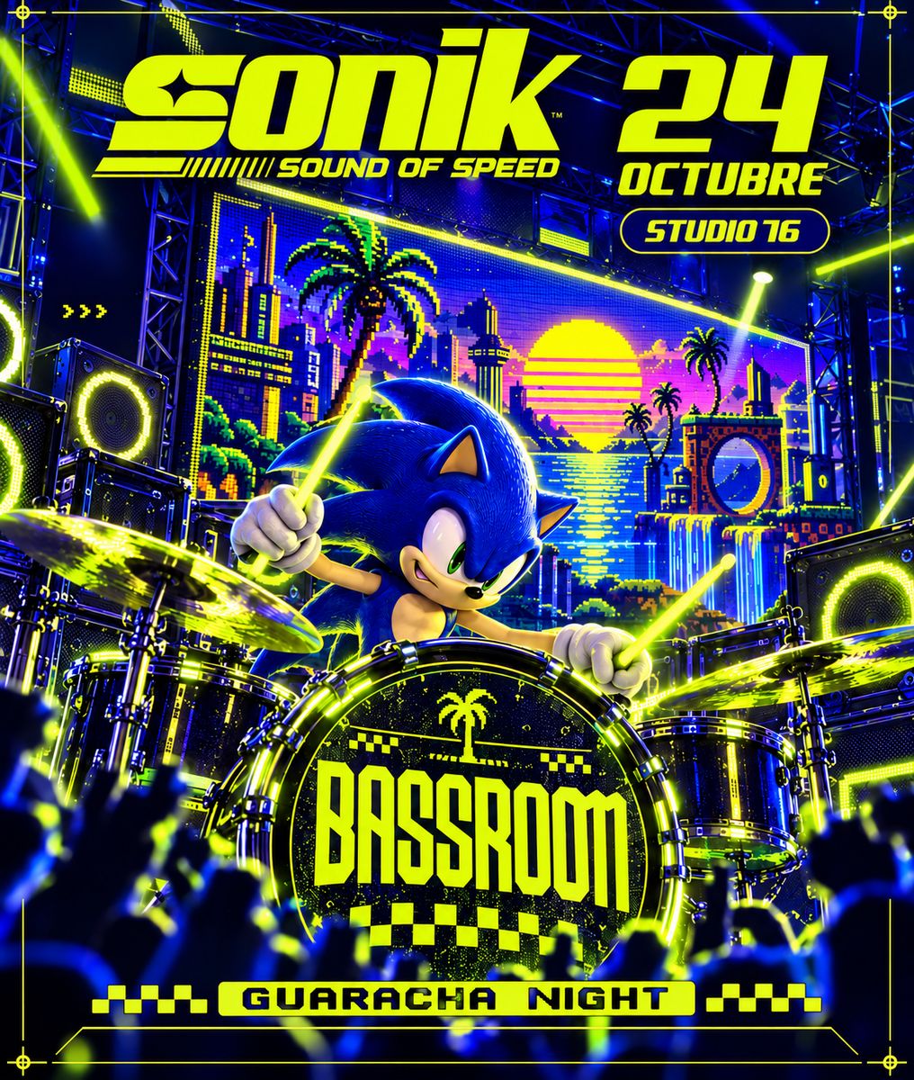 Cartel de SONIK X BASSROOM: 24 de octubre de 2026 en Studio76, Madrid