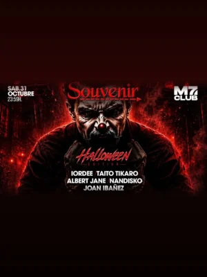 Cartel SOUVENIR HALLOWEEN [IORDEE, TAITO TIKARO, ALBERT JANE, NANDISKO & JOAN IBAÑEZ] / 31 de octubre / M7 Club, Barcelona