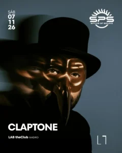 Cartel de SPACE OF SOUND WITH CLAPTONE, DJAMMIN: 7 de noviembre de 2026 en LAB theClub, Madrid