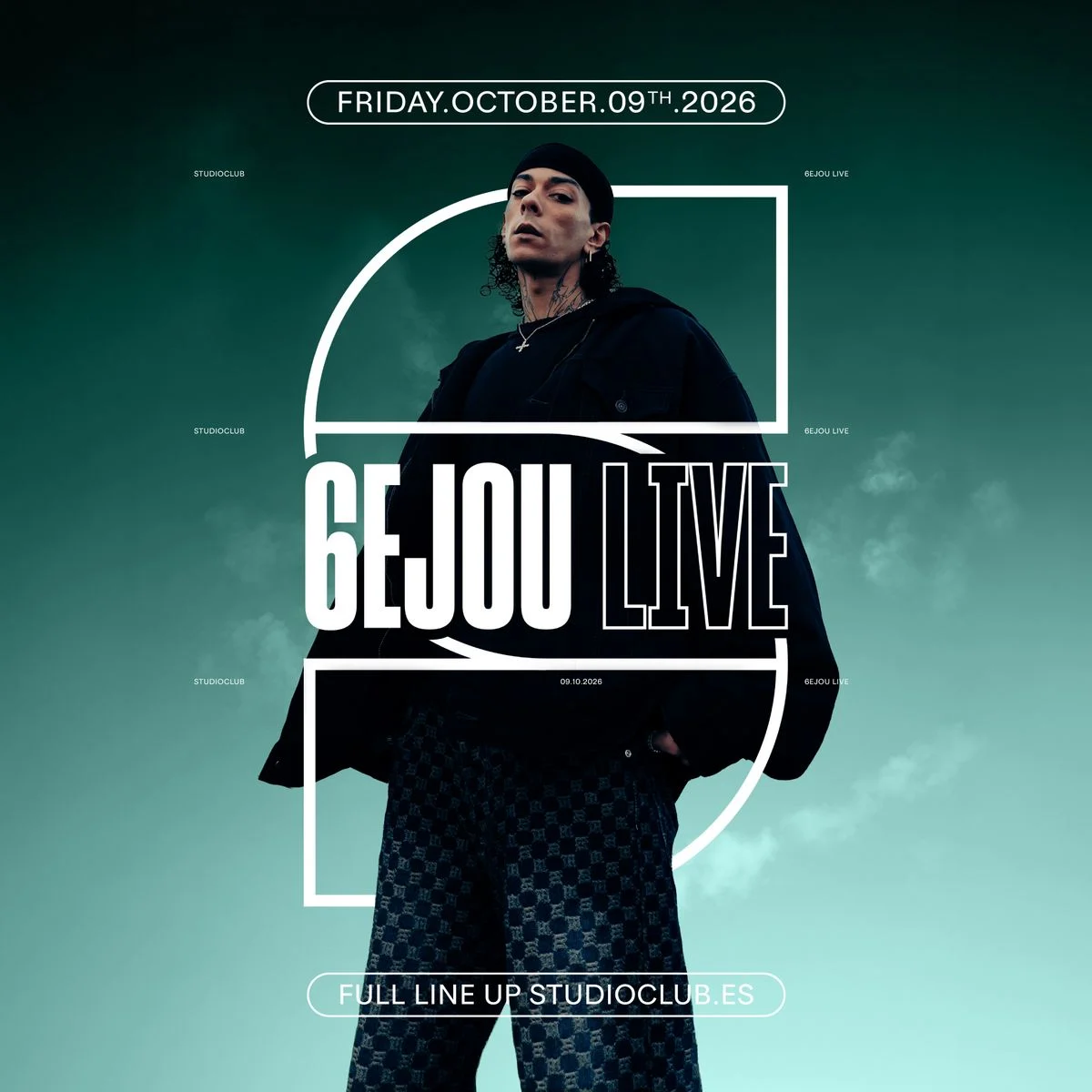 Cartel de STUDIO CLUB INVITES: 6EJOU: 9 de octubre de 2026 en Studio Club Malaga, Malaga