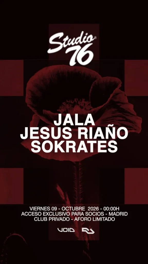 Cartel de STUDIO76 PRESENT JALA + JESÚS RIAÑO + SOKRATES