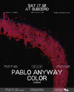 Cartel de SUBCERO X CLIMAX