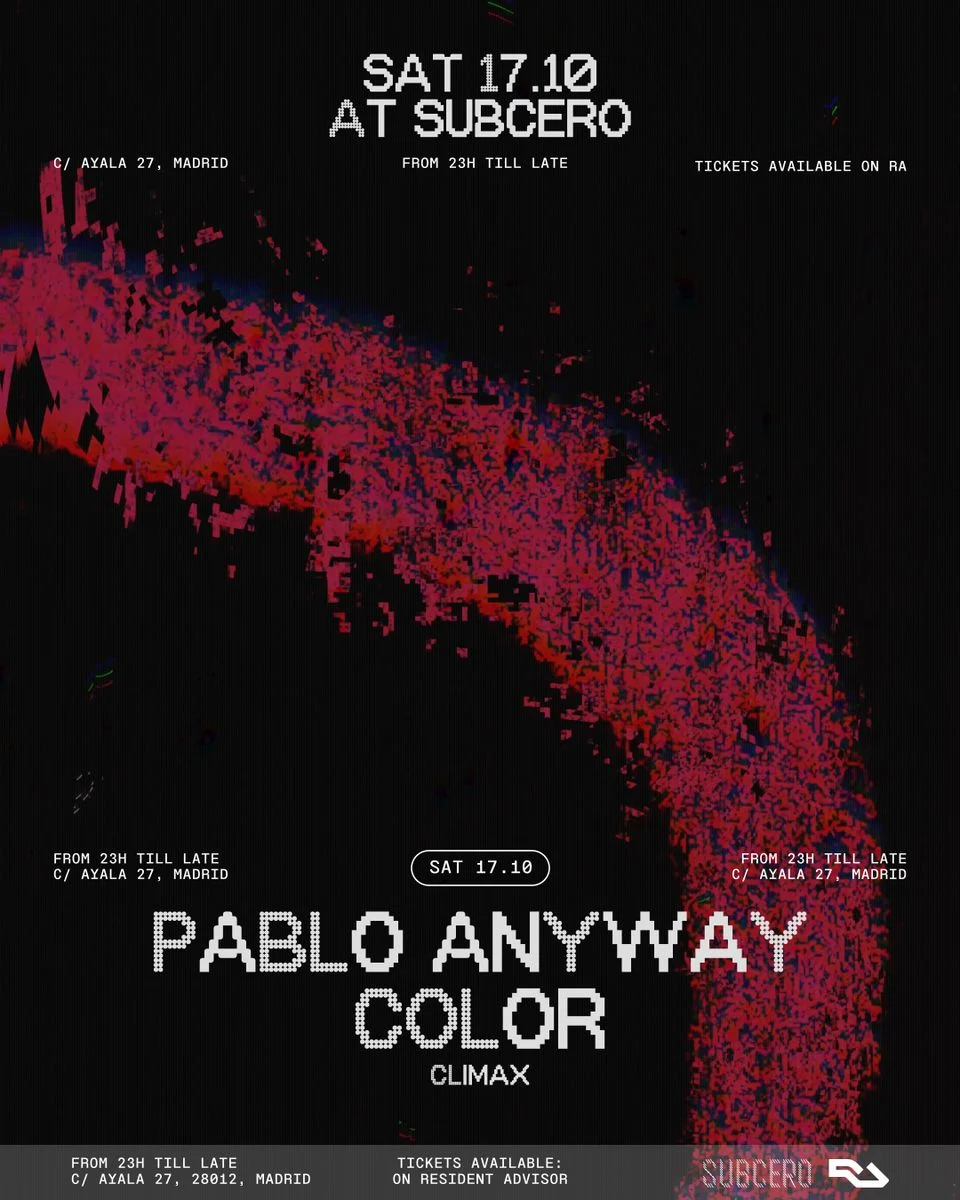 Cartel de SUBCERO X CLIMAX: 17 de octubre de 2026 en Subcero Club, Madrid