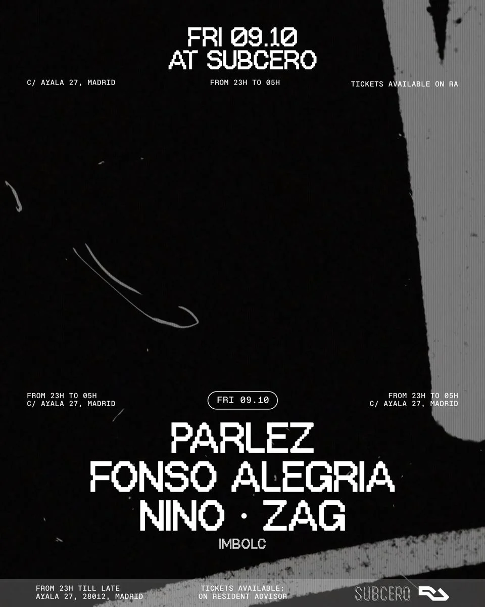 Cartel de SUBCERO X IMBOLC: 9 de octubre de 2026 en Subcero Club, Madrid