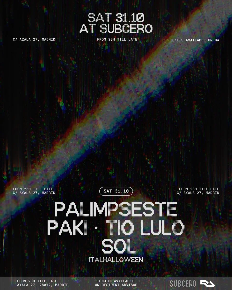 Cartel de SUBCERO X ITALHALLOWEEN: 31 de octubre de 2026 en Subcero Club, Madrid