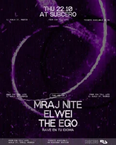 Cartel de SUBCERO X RAVE EN TU IDIOMA