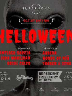 Cartel de SUPERNOVA X HELLOWEEN: 31 de octubre de 2026 en Ibiza