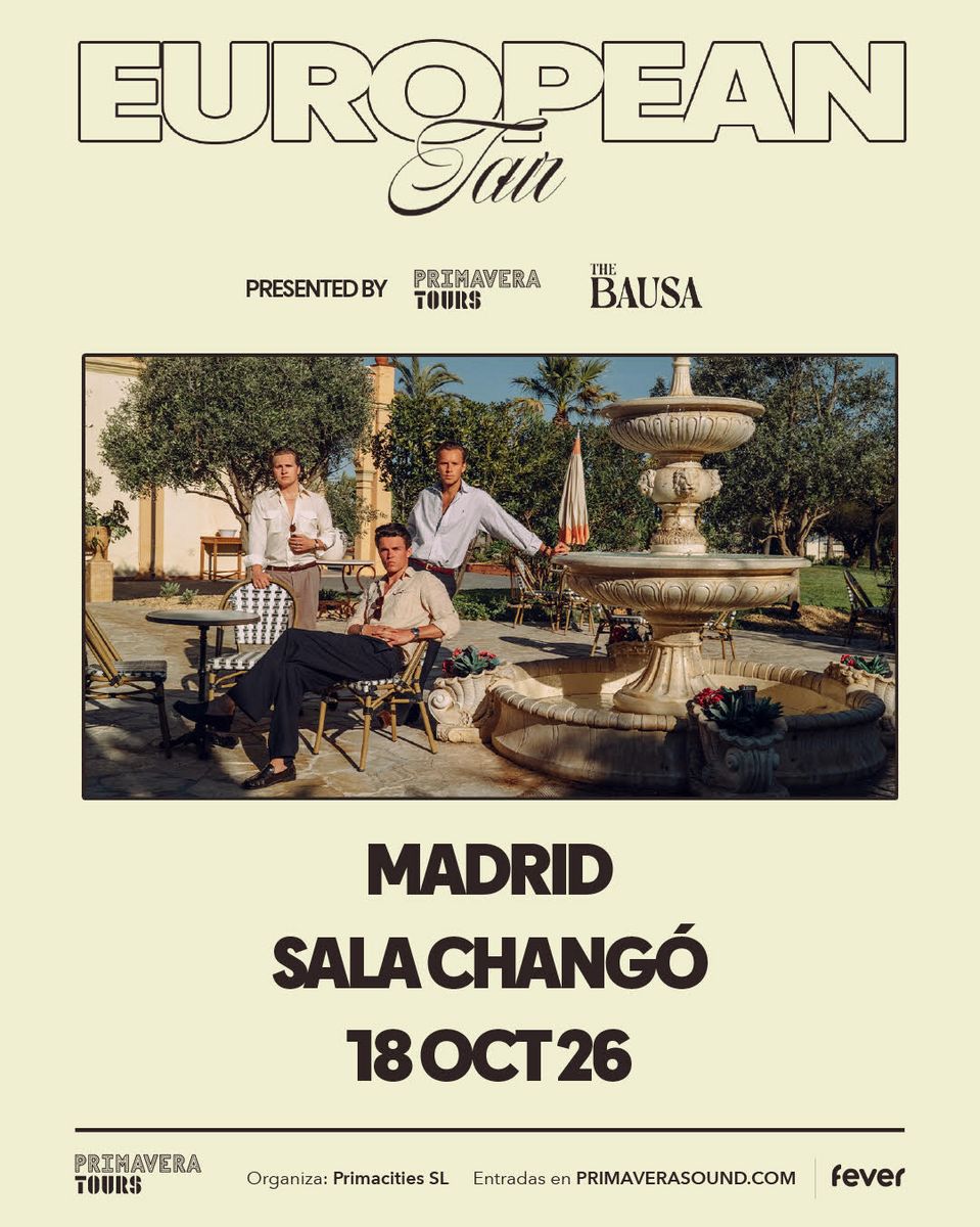 Cartel de THE BAUSA: 18 de octubre de 2026 en Chango, Madrid