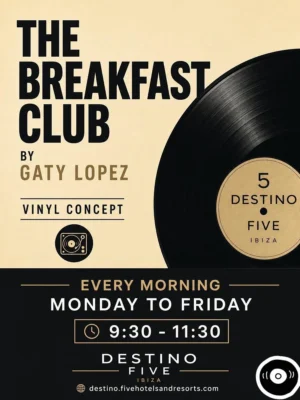Cartel de THE BREAKFAST CLUB: 7 de octubre de 2026 en Destino Ibiza, Ibiza
