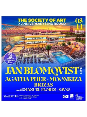 Cartel THE SOCIETY OF ART X ANNIVERSARY – 2ND ROUND / 8 de noviembre / SeaSeaClub, Barcelona