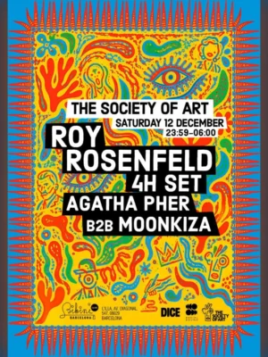 Cartel de TSOA: ROY ROSENFELD 4H SET: 12 de diciembre de 2026 en Bikini Club, Barcelona con MOONKIZA