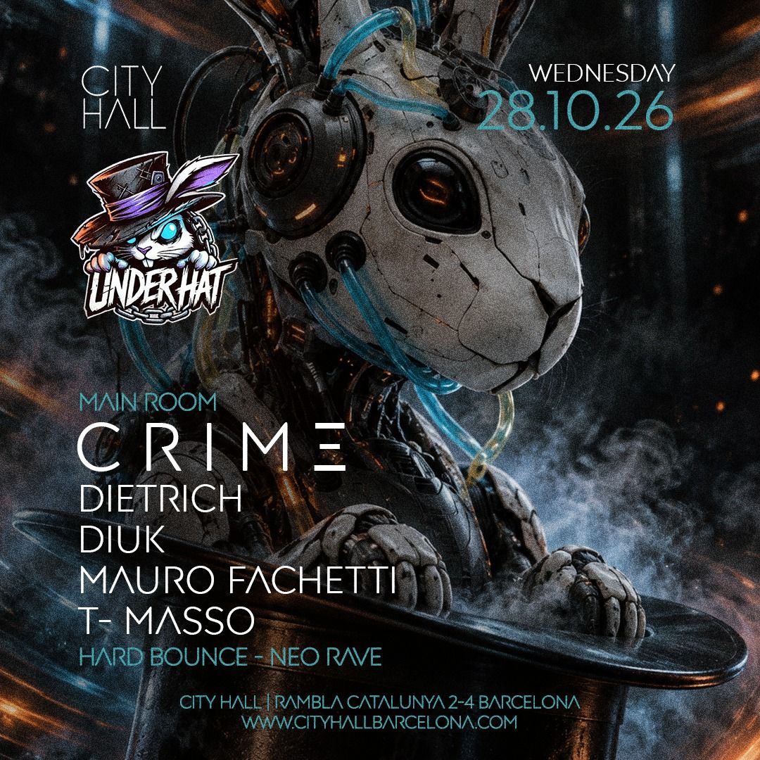 Cartel de UNDERHAT – MAIN ROOM: 28 de octubre de 2026 en City Hall, Barcelona