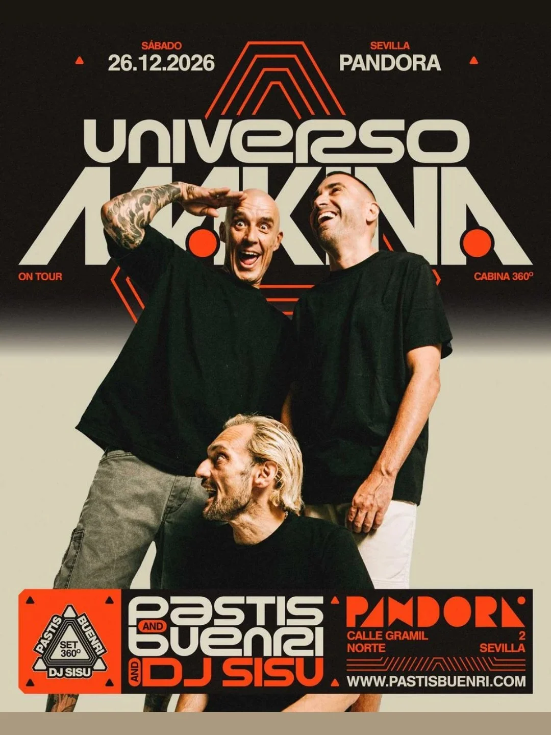 Cartel de UNIVERSO MAKINA: 26 de diciembre de 2026 en Pandora, Sevilla