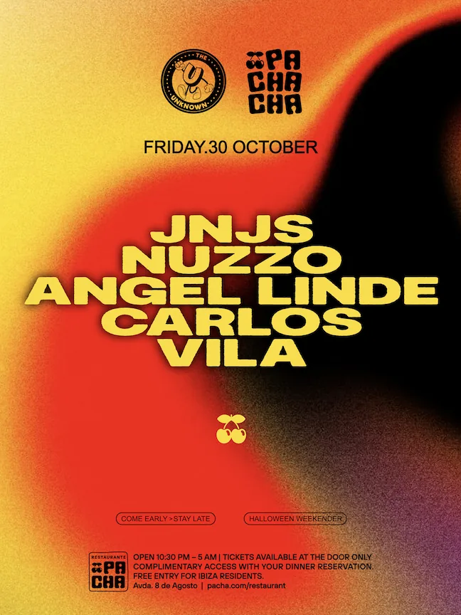 Cartel de UNKNOWN AT PACHA II: 30 de octubre de 2026 en Ibiza